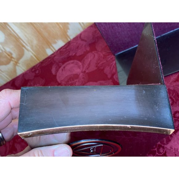 Vintage Delta (upper case) Symbol Triangle Weighted Bookends Pair 2lbs. Each Bro - Picture 12 of 16